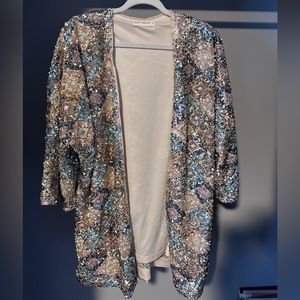 By together sequin kimono